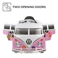 thumbnail image 6 of Rollplay 6V VW Type 2 Bus Ride-on Battery Powered Toy Car, Pink, 6 of 10