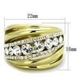 thumbnail image 2 of IP Gold(Ion Plating) Stainless Steel Ring with Top Grade Crystal in Clear for Women Clear Stone Color Style TK1880 Size 6, 2 of 4