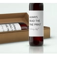 thumbnail image 4 of Always Read the Fine Print ● SET of 5 ● GENDER NEUTRAL Pregnancy Announcement Wine Labels, Baby Announcement Wine Label, We are Pregnant, Pregnancy Reveal, Alternative to Card WATERPROOF A200-5RFP, 4 of 5