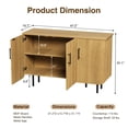 thumbnail image 4 of VEANERWOOD Sideboard Buffet Cabinet, 47.2" Storage Cabinet with Adjustable Shelves and Metal Leg, Kitchen Sideboard Buffet, 4 of 9