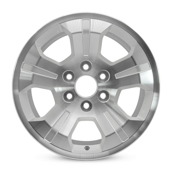For Chevrolet Sierra Silverado 1500 OEM Design Wheel 18" 18x8.5 2014-2019 Machined Silver Single Replacement Rim
