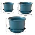 thumbnail image 3 of Medium Pots For Plants,Indoor Thicken Planter With Hole And Tray For All House Plants Reliable Plastic Ripple Pattern Flowerpot For Home Garden, 3 of 6