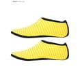 thumbnail image 2 of BadPiggies Water Skin Shoes Barefoot Quick-Dry Aqua Beach Yoga Stripe Socks for Men Women Kids (Yellow, 3XL), 2 of 7