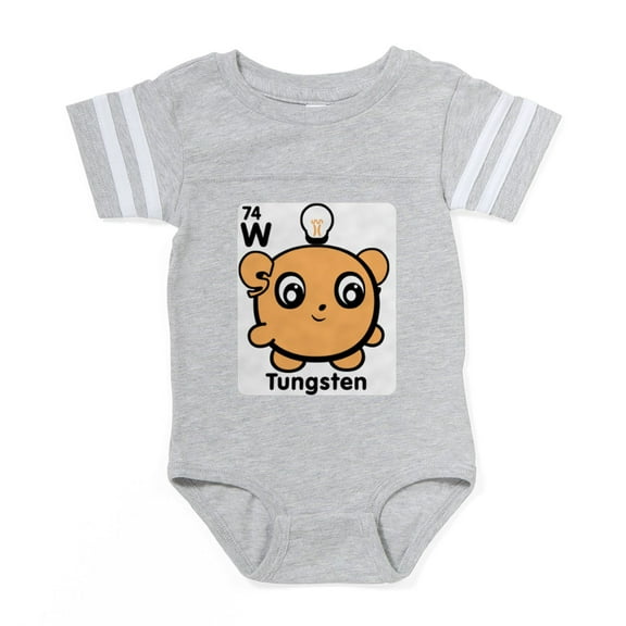 CafePress - Cute Element Tungsten W - Cute Infant Baby Football Bodysuit