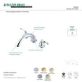 thumbnail image 4 of Kingston Brass KS8369FL Royale Two-Handle Deck Mount Roman Tub Faucet, Brushed Nickel/Polished Brass, 4 of 5