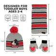 thumbnail image 6 of Disney Toddler Winter Hat, Kids Gloves or Toddlers Mittens, Matching Scarf, Mickey Mouse Baby Beanie for Boy Ages 2-4, 6 of 7