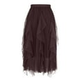 thumbnail image 6 of Womens MiDi Skirt Solid Color Beaded Tulle Skirt with Elastic Waist (S-2XL), 6 of 6