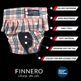 thumbnail image 5 of FINNERO BALLERINA Dog Diaper – Reusable, Leak-Proof & Stylish Protection for Female Dogs – XL, Checkered, 5 of 11