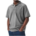 thumbnail image 2 of Mens Big & Tall Golf Shirts Plus Size S-5X Short Sleeve T-Shirts for Men Summer Casual Button Lapel Vintage Tees Tops Fathers Gifts, 2 of 6