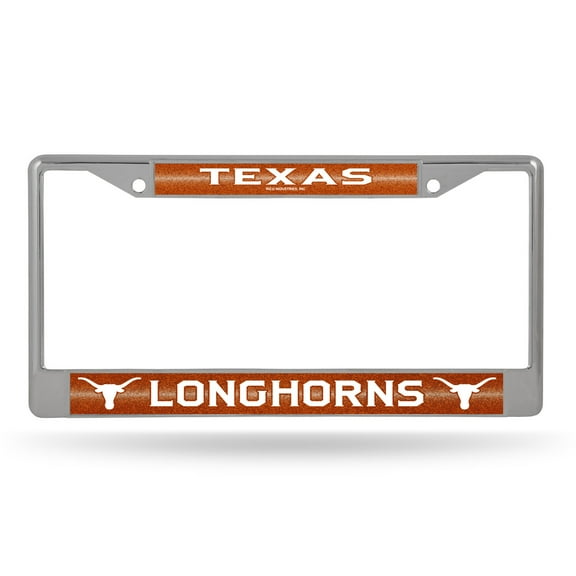 Texas Longhorns Glitter Chrome License Plate Frame