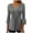 Gray, variant on OKSALE Tunic Tops for Women Loose Fit Dressy 3/4 Sleeve Blouses V Neck Botton Up Shirts Casual Solid Color T-Shirts 2025 Fall Lightweight Breathable Clothes