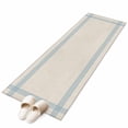 thumbnail image 2 of 2'x6' Rug Runners for Hallways Kitchen, Blue Striped Non Slip Entryway Beside Floor Carpet Runner, Farmhouse Beige Geometric Minimalist Washable Laundry Room Bedroom Throw Rugs Mat for Family Pet, 2 of 8