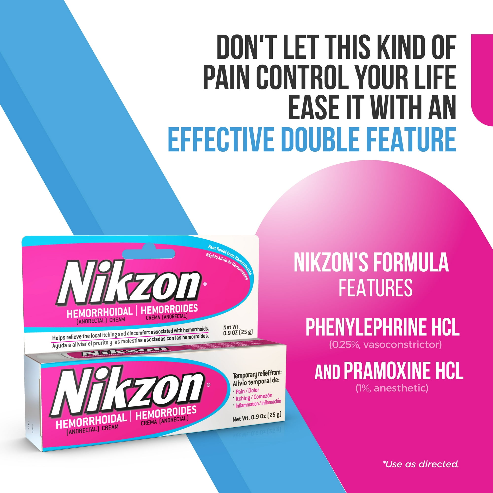 Nikzon Hemorrhoidal Itching Soothing Treatment Cream, 0.9 oz + TABLETS (90 count)