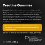 WeightWorld Sugar Free Creatine Gummies 5g (5000mg) | Pre & Post Workout Gummy | 90 Vegan Creatine Monohydrate Gummies for Men & Women (1 Month Supply) - 3 per Day | Non-GMO, Natural Lemon Flavor