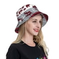 thumbnail image 6 of Honeii Buffalo Plaid Forest for Unisex Bucket Hat Waterproof Rain Hat Reversible Shiny Rave Bucket Hat for Concert Festival Boonie Cap, 6 of 6