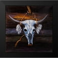 thumbnail image 2 of Atelier B Art Studio 12x12 Black Modern Framed Museum Art Print Titled - HANGED BULL SKULL, 2 of 5
