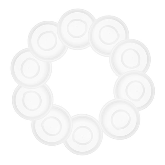 FRCOLOR  10 Pcs Food Grade Buckets with Lids End Caps Inserts Bungs White