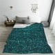 thumbnail image 5 of Fotbe teal sparkling Manta de Franela Acolchonada con Estampado, Súper Suave y Esponjosa, Extra Grande para Sofá, Cama, Uso Todo el Año-60"x50", 5 of 7