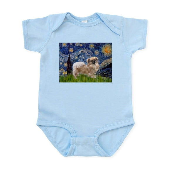 CafePress - Starry Night (Van Gogh) & Tib Infant Creeper - Baby Light Bodysuit, Size Newborn - 24 Months