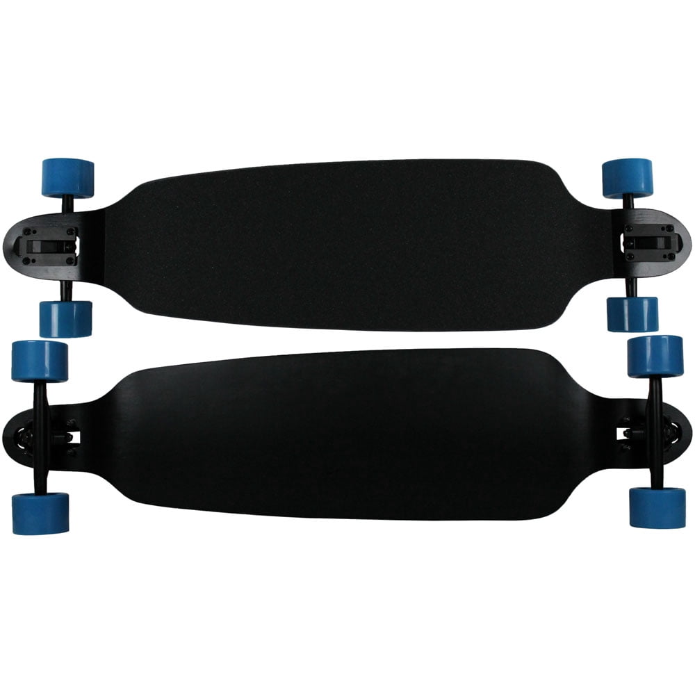Moose Black Double Drop Longboard 9.75" x 39.75" 76mm Bigfoot Blue