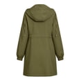 thumbnail image 5 of Sheghy Womens Rain Jacket Women Long Sherpa Jacket Zip Up Daily Trench Jacket with Pockets, 5 of 9