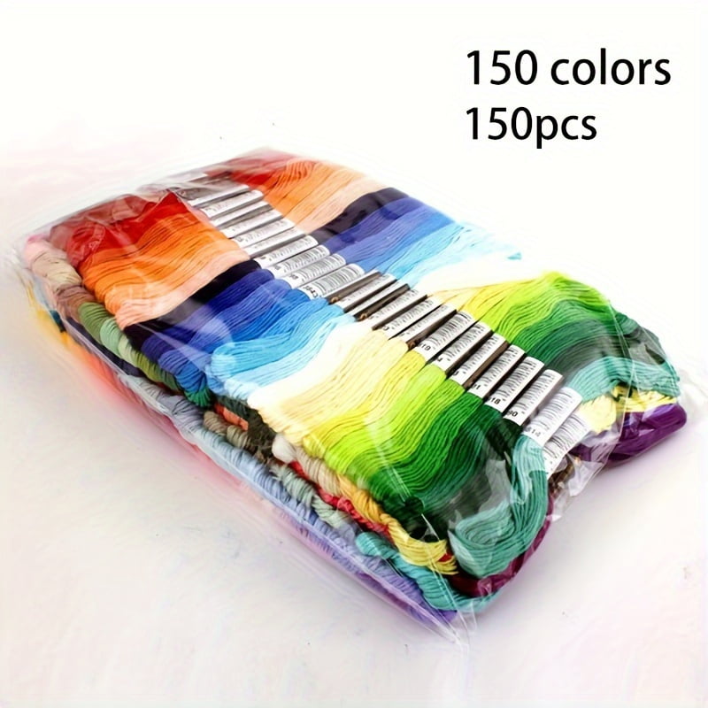 100/150/200 Rainbow Color Embroidery Floss Cross Stitch Thread Cotton Friendship Bracelet String Yarn DIY Handcraft Accessories