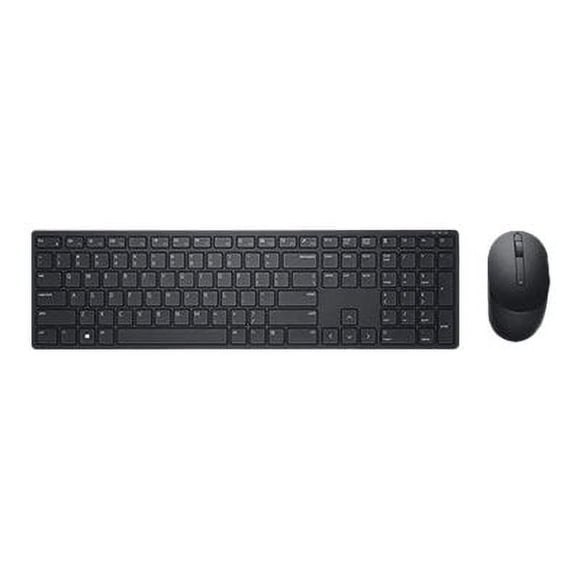 Dell Pro KM5221W - Boîte de Vente - Ensemble Clavier et Souris - Sans Fil - 2.4 GHz - QWERTY - Anglais - Noir - avec Garantie Matérielle de Base de 3 Ans