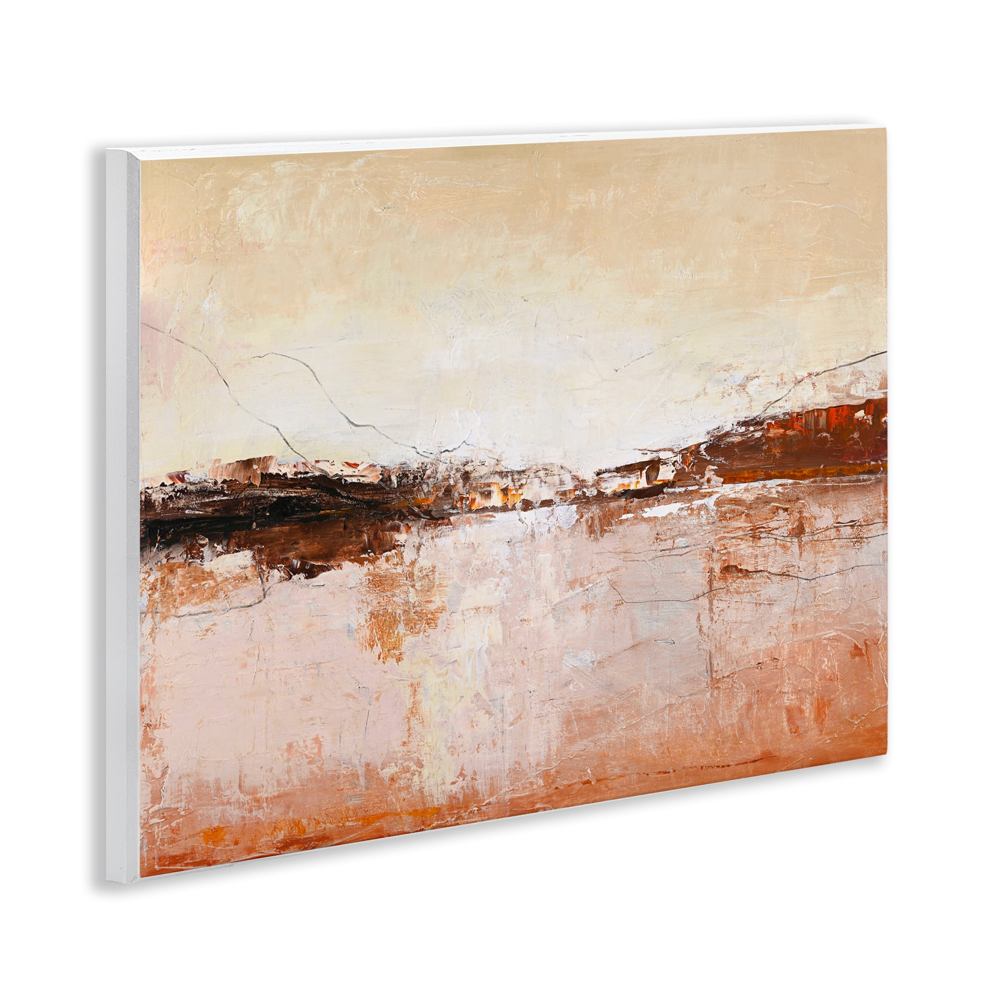 Warm Distressed Horizon Wall Plaque Art, design by Design Fabrikken