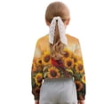 thumbnail image 4 of Xoenoiee Cardinal Sunflower Print Girls Sweatshirt Long Sleeve Crew Neck Top Kids Tees Casual Soft Crop Pullover T-Shirts, 7-8 Years, 4 of 7