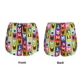thumbnail image 3 of KLL Colorful Bulldog Pattern Shorts Women,Athletic Shorts High Waisted Running Shorts Pocket Sporty Short Gym Elastic Workout Shorts-XX-Large, 3 of 7