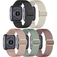 thumbnail image 1 of wonima11 5 Pack Elastic Nylon Watch Band Compatible with Amazfit Bip 6/ Bip 5/Gtr 4/Gtr 3/Gtr 2/47mm/Balance, 22mm Elastic Watch Strap for Men and Women, 1 of 1