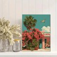 thumbnail image 2 of Pink Tampa Ticket Travel Canvas Print Trendy Aesthetic Home Living Room Wall Decor Art, 2 of 8