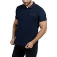 thumbnail image 5 of CULTURA Men's Short Sleeves 100% Cotton Polo With Jaquard Rib And Chest Rib Pocket, Navy/Burgundy, S, 5 of 10
