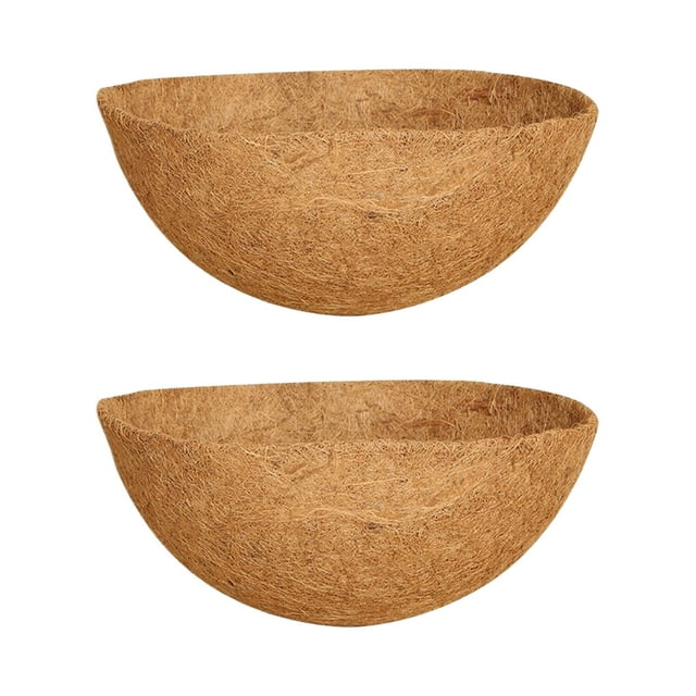 Redempat 2piece Biodegradable Coconut Stamens Mat For Comfortable Homes Very Suitable For Hanging Baskets circular 10 inches