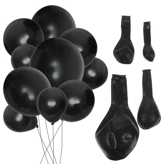MUSEYA Matte Black Balloons for Party Decorations Suitable for  and Theme Parties 9 Inch to 12 Inch
