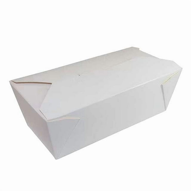 Pack N' Eat White Paper Number 9 Take Out Box, 8.75" x 4.5 x 3.5 in -- 200 per case