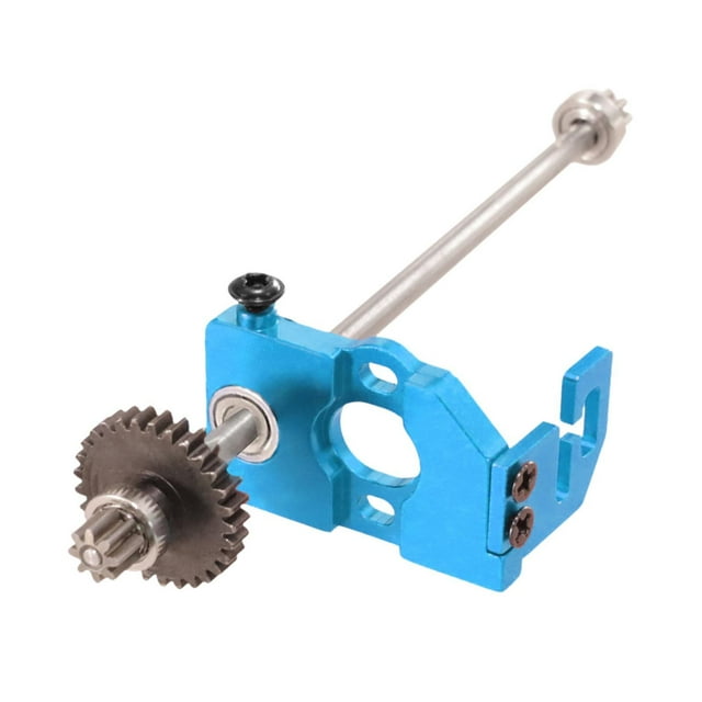Kit de actualización de eje de transmisión central para motor de coche RC, escala para 1:28, aleación de aluminio, fácil montaje, engranaje de montaje Azul