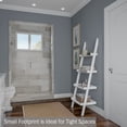 thumbnail image 6 of Lavish Home Bookshelf - 5-Tier Ladder Shelf with Leaning Look - Bookcase for Home Decor and Office Storage - Freestanding Book Shelves, White, 6 of 6