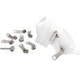 thumbnail image 2 of 5 Yards YKK #5 Nylon Coil Continuous Zipper Chain Color White + 10 Aluminum Sliders, 2 of 4