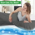 thumbnail image 5 of GOGREEN Bamboo Waterproof Pillow Protector, Breathable Pillow Cover, Cooling Pillow Case Protector with Zipper, Super Soft Terry Pillow Case Cover with Zipper (2 Packs, Queen 20"x30", Dark Grey), 5 of 8