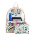 thumbnail image 6 of Eastsport Unisex Childrens Clear Backpack with Pencil Case 2-Piece Set Pink Flower Print, 6 of 7