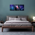 thumbnail image 3 of Canvas Wall Art Outer Space Pictures Fantastic Starry Painting Artwork Galaxy Nebula Canvas Prints for Bedroom Bathroom Living Room Kicthen Office Home Wall Decor 12" x 16" x 3 Panels, 3 of 6