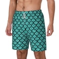 thumbnail image 2 of Uemuo Aquamarine Glitter Pattern Mens Swim Trunks Quick Dry Board Shorts with Mesh Lining, Stretch Beach Shorts Quick Dry No-Chafing Board Shorts-Large, 2 of 9