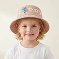 thumbnail image 2 of Oiyii Infant Boys Playful Bucket Hats Dinosaur‑Printed Toddler Sun Hats, Khaki, 2 of 5