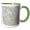 Green/White, variant on 3drose, Like Pearly White Bubbles, 11oz Two-tone Red Mug
