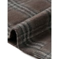 thumbnail image 5 of INSPIRE CHIC Women's Vintage Plaid Pea Coat Long Sleeve Stand Collar Belted Single Breasted XS Brown, 5 of 6