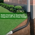 thumbnail image 5 of 2 Pack 4" Gutter Downspout Extensions, Rain Diverter, Drainage Grate Yard Drain, Drain Emitter for Sump Pump Discharge & Downspout Extensions, Fit 4" SCH 40, 4" SDR 35, 4" & 3" Corrugated Pipe,Gray, 5 of 9