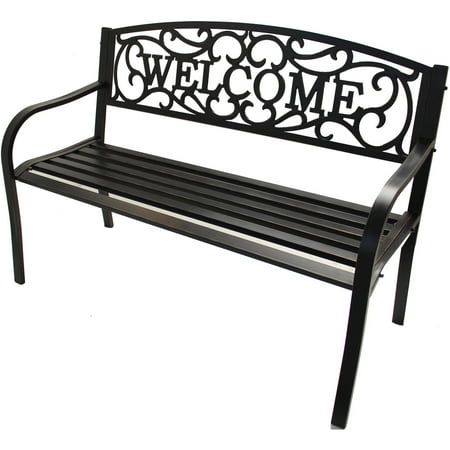 Better Homes & Gardens Welcome Outdoor Bench (Best Outdoor Bench Material)