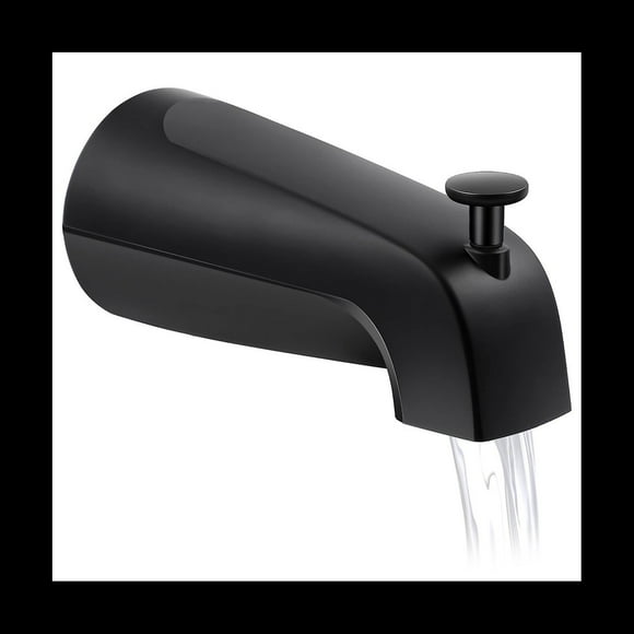 Bathroom Tub Spout for E531D-1F-62, Tub Spout with Shower Diverter 1/2inch IPS Inside Thread Bathtub Faucet Spout,1 x bathtub faucet,Black