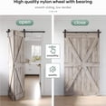 thumbnail image 6 of TOPATY Sliding Barn Door Hardware J-Shape Carbon Steel Barn Door Hardware Space Saving Hardware for Living Rooms Wear-Resistant Barn Door Hardware for Home portable, 6 of 6